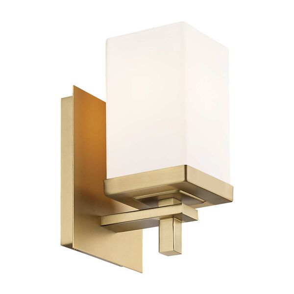 Maddox Brushed Champagne Bronze with Opal Glass One-Light Wall Sconce, image 6